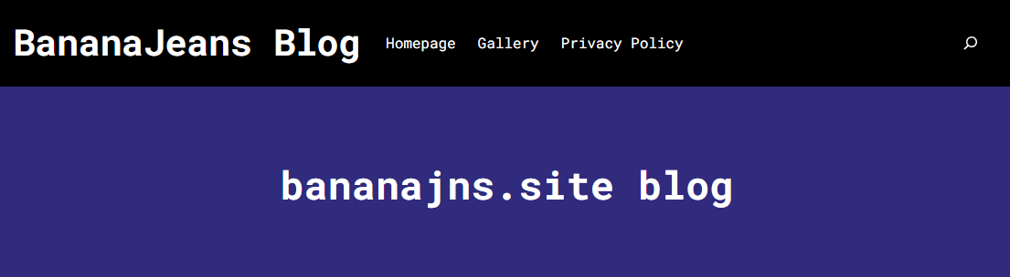 Screenshot of the BananaJeans Blog